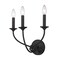 Z-Lite Arabella Wall Sconce, 3-Light, 14 In.W x 9.5 In.L x 11.5 In.H, Matte Black/Matte Black 3500-3S-MB - alternate 4